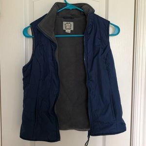 Fleece lined navy vest